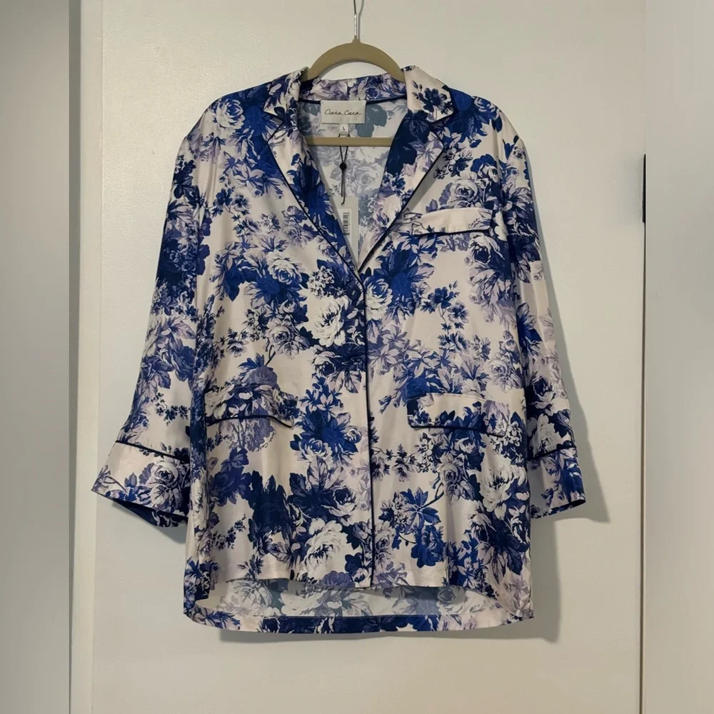 NWT CARA CARA SILK VENEZIA JACKET L - Picture 1 of 5